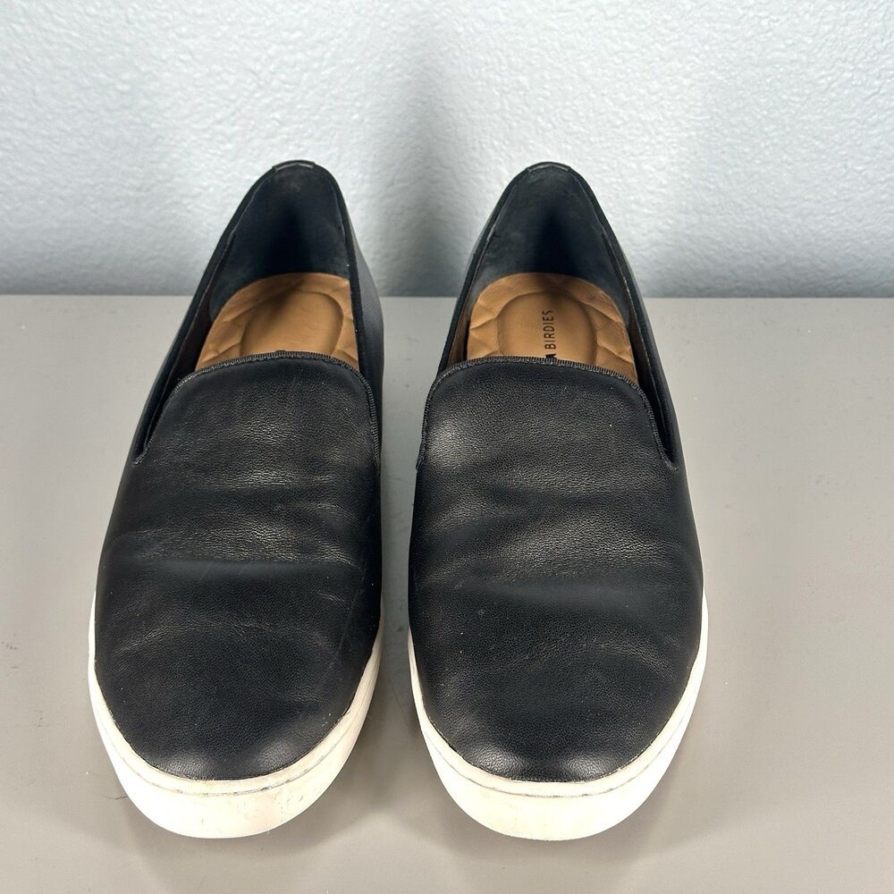 Birdies Shoes The Swift Flats Womens Size 10 Black Leather Lined Comfort Sneaker - Picture 3 of 15